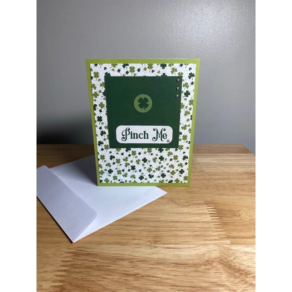 Handmade St. Patrick’s Day Blank Greeting Card A2 & Envelope